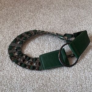 Green Metal Women's Belt